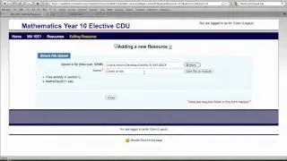 Uploading a file onto moodle using simple file upload