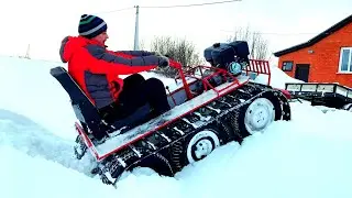 Самодельный гусеничный снегоход