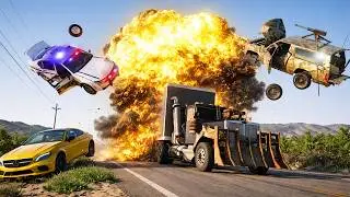BRUTAL BREAKOUT - Extreme BeamNG.Drive Police Chase