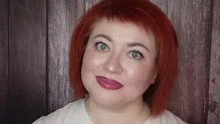 Makeup with the new creamy lipstick and mascara 