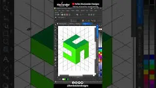 Fast 3D Logo Design in CorelDraw #hevlendordesigns #coreldraw  #shorts