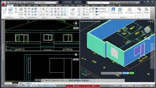AutoCAD 3D Bina Modelleme (üst kat pencere ve kapı boşlukları)