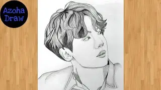 How to draw J-HOPE (정 호석) of BTS step by step // drawing in pencil