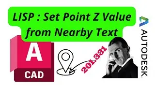 AutoCAD LISP Command Ztxt: Set Point Z Value from Nearby Text