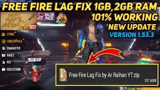 (1.53.3) 60FPS FREE FIRE LAG FIX 1GB RAM | FREE FIRE LAG FIX ATER OB24 UPDATE | FREE FIRE LAG FIX