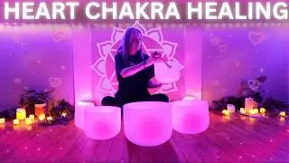 Heart Chakra Healing 🩷 | Attract Love, Miracles, & Harmony | Let Go Of Pain | Meditation Music