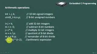 112: Arithmetic operation in embedded C