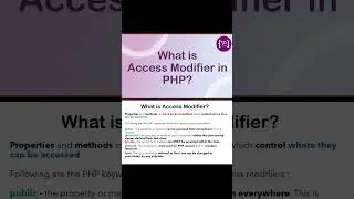 What is Access Modifier in PHP | PHP में  Access Modifier क्या है? | 