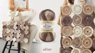 Alize Diva Batik ile Halka Motifli Çanta