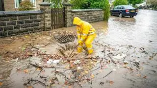 Massive Water Rush After Drain Is Unclogged