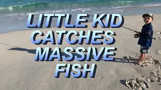 Little Kid Catches Massive Fish