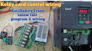 Eot karane panel control wiring || vfd wiring diagrams || Relay card control wiring / 220v ac ko 24v