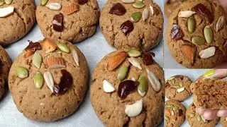 Eggless Fruit & Nut Cookies Recipe| No Maida No Sugar Cookies| Healthy Cookies| How to make Cookies?