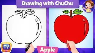 How to Draw a Red Apple? - Drawing with ChuChu - ChuChu TV Drawing for Kids Easy Step by Step