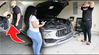 PUTTING COOKING OIL IN MY HUSBANDS NEW CAR! IT'S DESTROYED!! *He Flipped!*