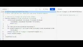 Write a program to find area of triangle using JavaScript