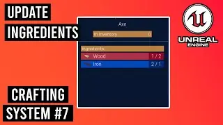 Fill Ingredients Widget with Data in Unreal Engine 5.3 - Part 7 - Crafting System #7 #ue5 #crafting