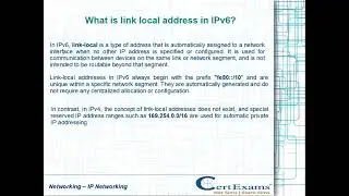What is link local address in IPv6?