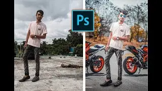 Photo editing tutorial with photoshop | Changing background | Photo manipulation