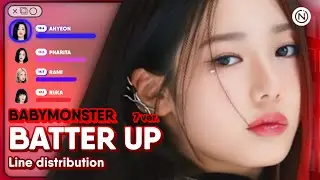 BABYMONSTER - 'BATTER UP (7 Ver.)' (Line Distribution Color Coded) @Nawaii_k