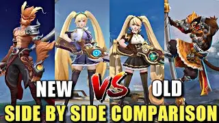 MLBB OLD VS NEW HERO DESIGN SIDE BY SIDE COMPARISION | MOBILE LEGENDS