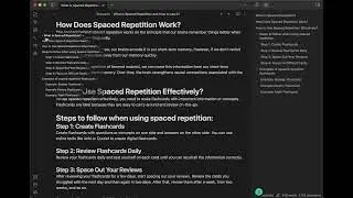 Using the Outline pane in Obsidian or the floating top plugin
