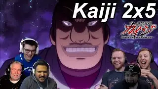 Kaiji Ultimate Survivor 2x5 Reactions | Great Anime Reactors!!! | 【カイジ】【海外の反応】