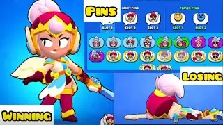 FINISHED BRAWL PASS.. Valkyrie Janet winning, losing and pin animations!