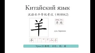 Китайский язык.HSK2 урок22 眼睛；羊肉；药；要 слова и предложения