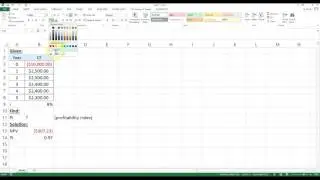 Calculating the Profitability Index (PI) on Excel.