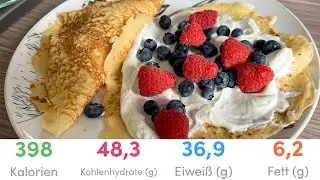 Dinkel Palatschinken mit Skyr und Beeren inkl. Nährwertangabe