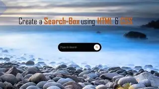 How To Create A Search-Box using Html & Css | Html & Css Tutorial