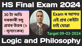 hs final exam 2024 logic and philosophy question answer|hs exam logic and philosophy question 2024