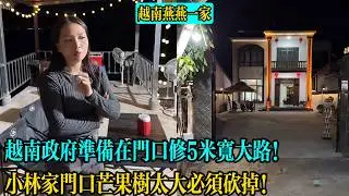 越南政府準備在門口修5米寬大路！小林家門口芒果樹太大必須砍掉！【越南燕燕一家】