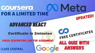 Advanced React,(week1-4) All Quiz Answers.