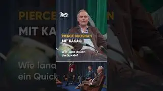 Pierce Brosnan mit Kakao. Das Gipfeltreffen