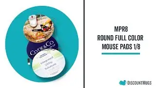 Personalized Round Full Color Mouse Pads 1/8