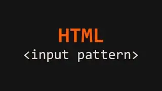 Input pattern HTML Example 6