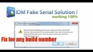 How to fix IDM Fake serial Number Error Hindi India
