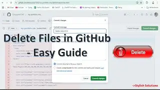 How to delete files from Github repository 