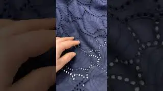 Видеообзор Шитье темно синее с фестонами .