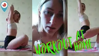 Periscope LIVE 💓 Russian GIRL workout at HOME 🥰