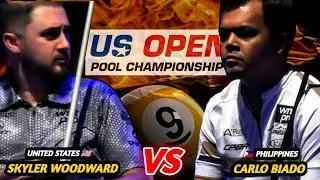 SKYLER WOODWARD VS CARLO BIADO, 9-BALL OPEN 2024 - HIGHLIGHTS