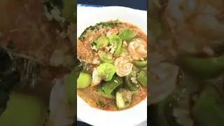 Món ăn miến nấu với tôm và mướp non đầu mùa ngon bá cháy, shrimp noodles  soup 🦐 ,#noodlesoup