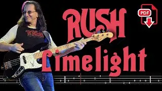 Rush - Limelight (🔴Bass Tabs | Notation) 