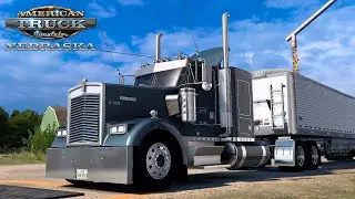 ATS - 1.50 loading & unloading in Nebraska | Slav Jerry's CAT 3406B straight pipe engine