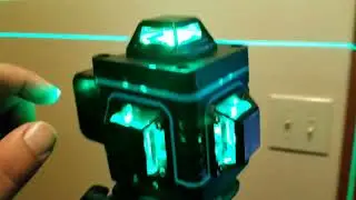 Review of 4D Laser Level,4D Self Leveling 16 Lines Green Beam Four Plane Lasers