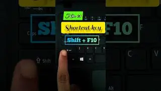 Shortcut key to Context menu open in computer 