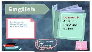 Active Passive Voice | English grammar | lesson 9 | part 3 | Simple Past Tense
