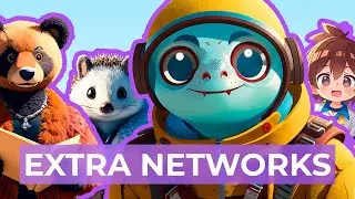 EXTRA NETWORKS: модель для генерации зверей, LoRa для детских иллюстраций и embeding в стиле Fallout